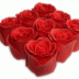 Mýdlové růže v kovovém košíku