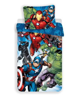 Jerry Fabrics, bavlněné povlečení Avengers Bands, 140x200, 90x70cm