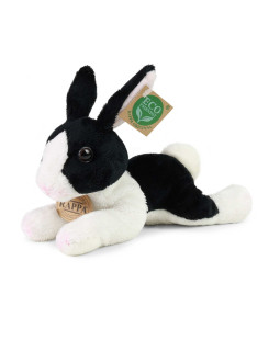 Rappa Plyšový ležící králík ECO-FRIENDLY 18 cm, černý