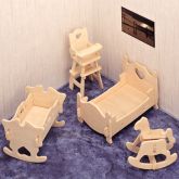 Woodcraft dřevěné 3D puzzle - Nábytek Dětský pokoj