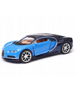 Welly Bugatti Chiron Modrá 1:34-39