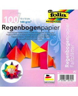 Folia Origami papír duhový 70g/m2, 15x15 cm, 100ks