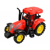 MaDe Traktor na setrvačník, světlo, zvuk, červený, 14cm