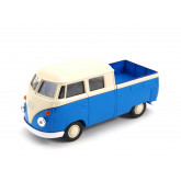 Welly Volkswagen T1 Double Cabin Pick Up, Modrý 1:34