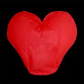Lampion přání - Červené srdce