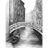 Malování skicovacími tužkami - Benátský most