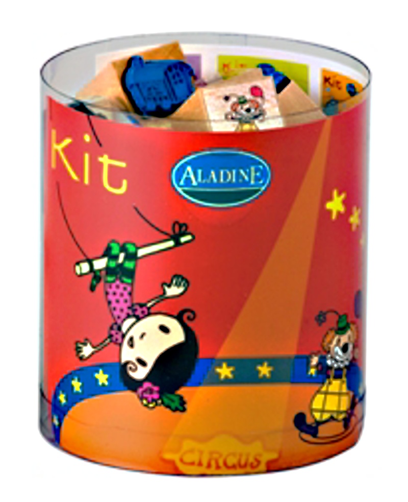 Aladine dětské dřevěné razítka Cirkus