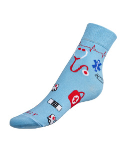 Bellatex Ponožky Zdravotnictví - modrá - 35-38