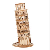 RoboTime dřevěné 3D puzzle - Šikmá věž 9,5x8x18 cm