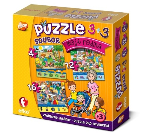 Soubor puzzle Efko 3 v 1, Moje rodina