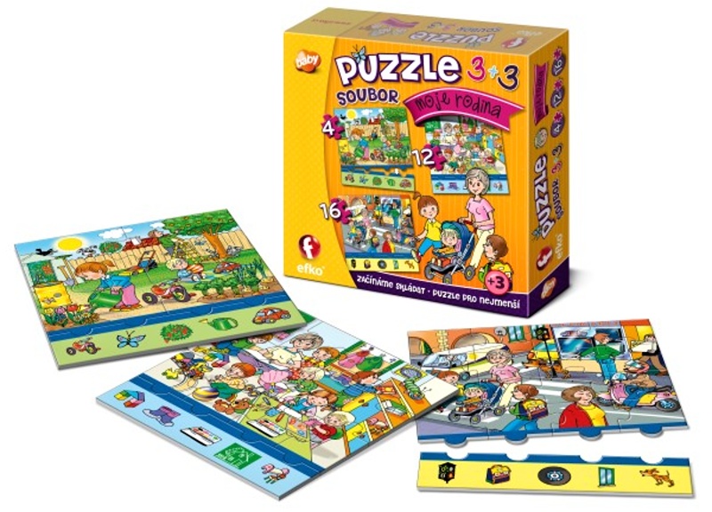 Soubor puzzle Efko 3 v 1, Moje rodina