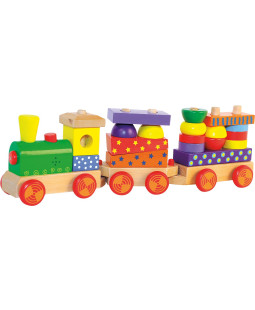 Woody dřevěný vlak s nákladem