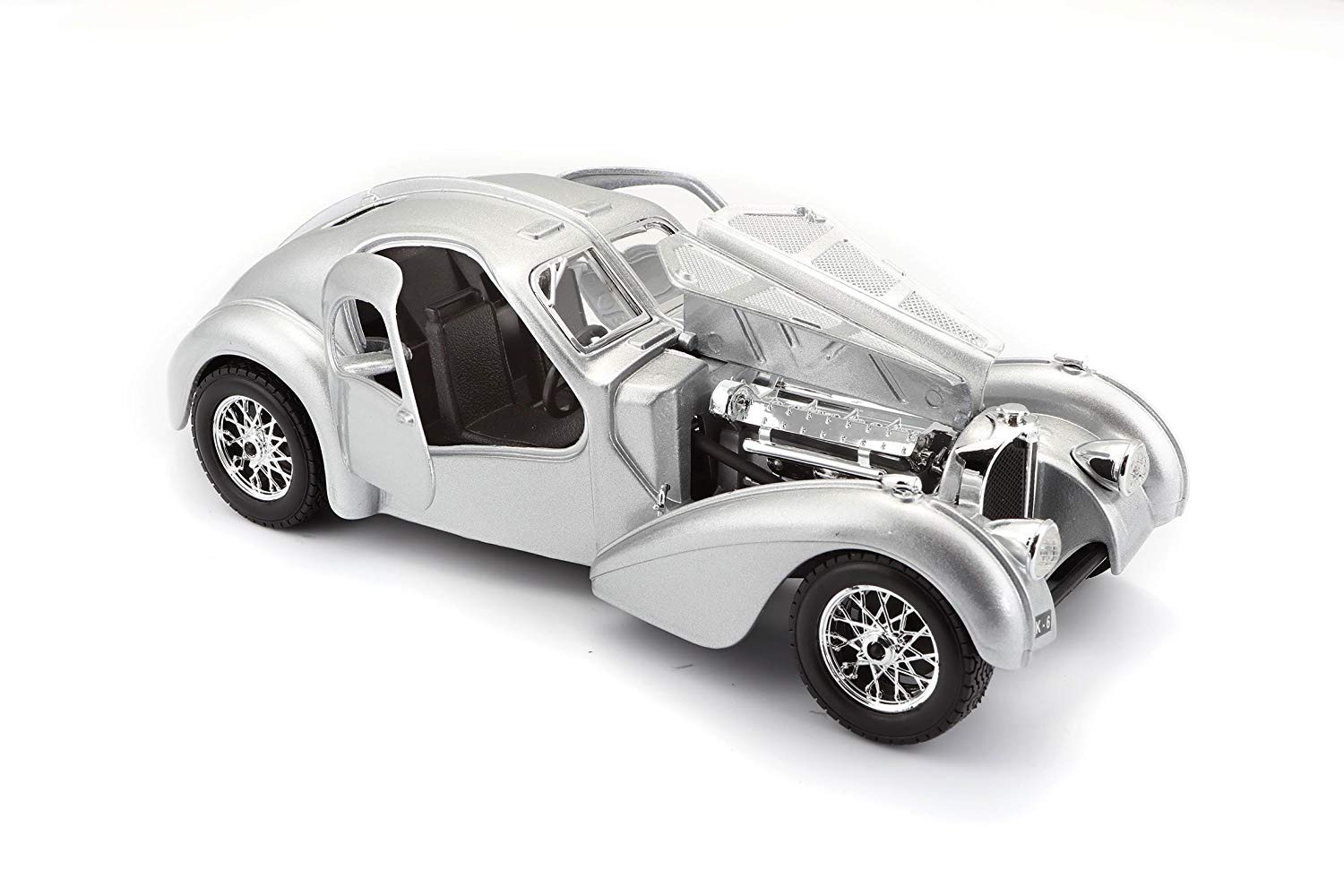 Bburago Bugatti Atlantic Stříbrná 1:24