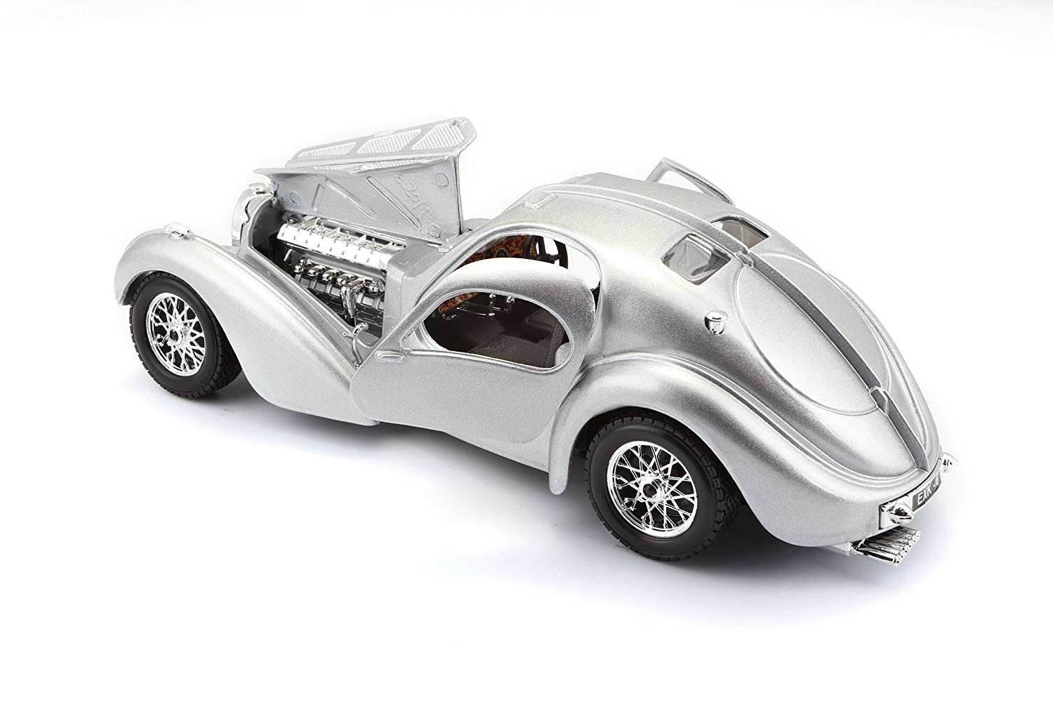 Bburago Bugatti Atlantic Stříbrná 1:24