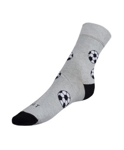Bellatex Ponožky Fotbal - šedá, černá - 39-42