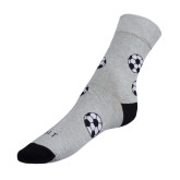 Bellatex Ponožky Fotbal - šedá, černá - 39-42