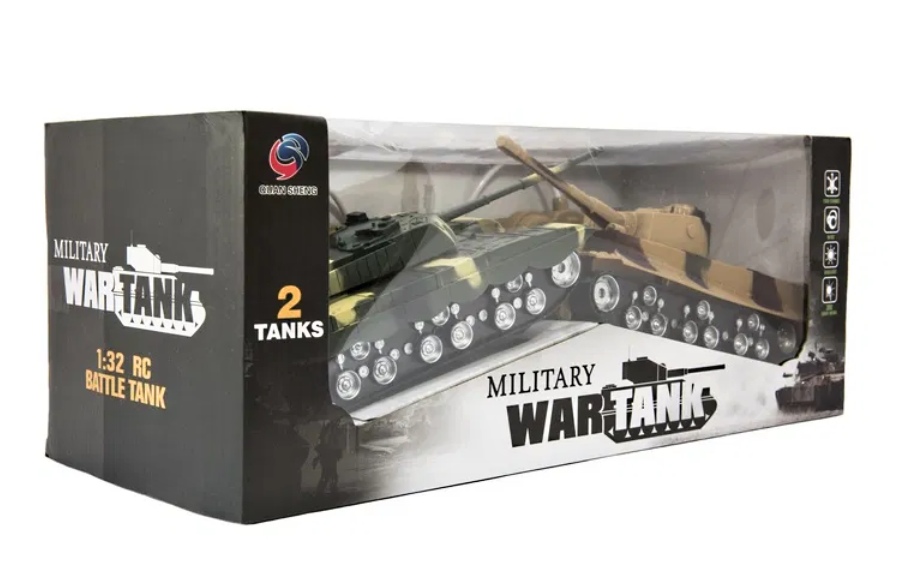 Teddies Tank RC 2ks 25cm tanková bitva se světlem a zvukem