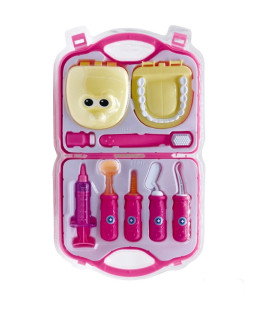 Zubařský set v kufříku, růžový