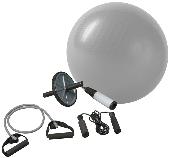 Fitness (sada) set pro posilování a rehabilitaci D46, Stříbrná
