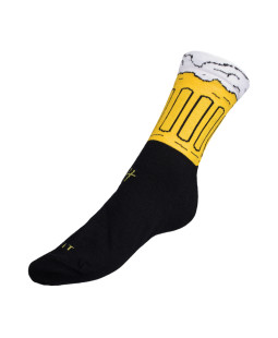 Bellatex Ponožky Pivo 3 - černá, žlutá - 39-42