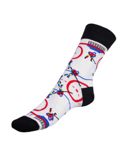Bellatex Ponožky Hokej - bílá, černá, červená, modrá - 39-42