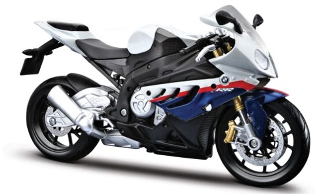 Maisto Motocykl, 2010 BMW S1000RR, bílá, 1:12