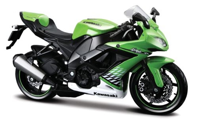 Motorka Kawasaki Ninja ZX-10R (2010) Green, Maisto 1:12