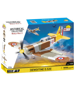 Cobi 5734 II WW Dewoitine D.520, 1:32, 335 kostek