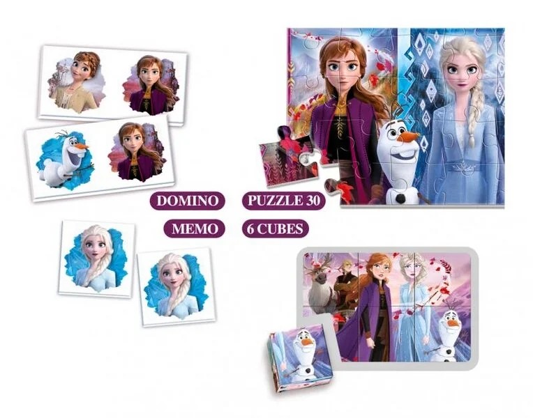 Clementoni Frozen Puzzle Superkit 4v1
