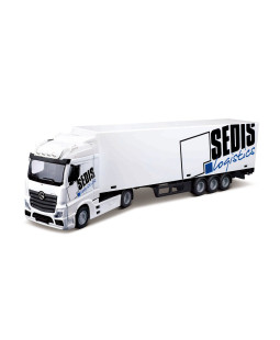 Bburago Mercedes Benz Actros SEDIS Logistics s vysokozdvižným vozíkem 1:43