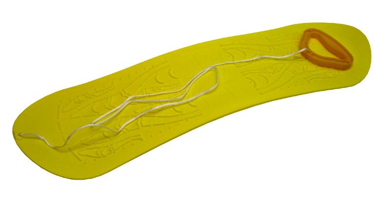 Dětský sněhový plastový snowboard, Žlutý
