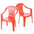 Dětská plastová židlička - Červená