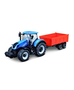 Bburago Farm traktor New Holland, Modrý 1:50