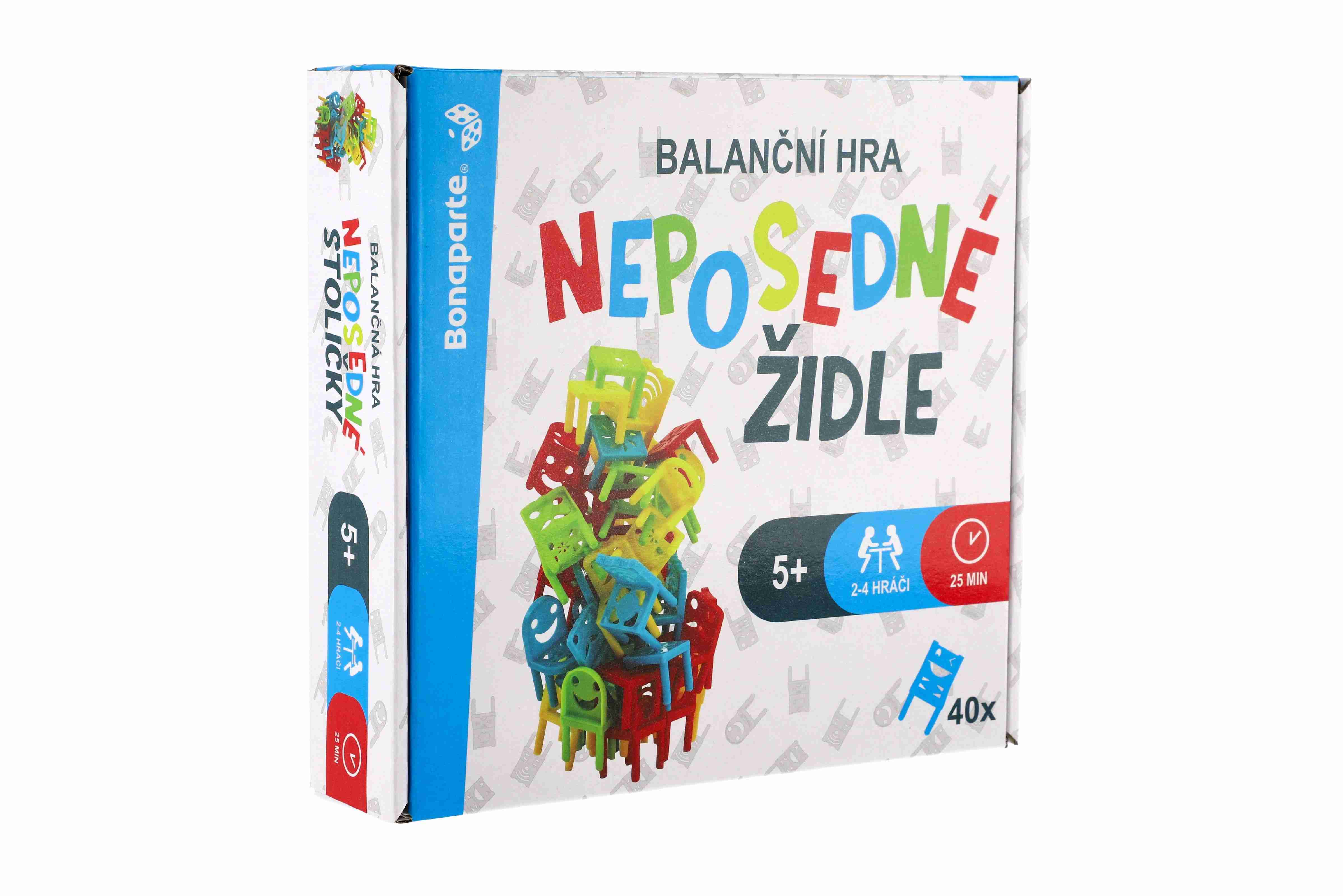 Bonaparte Neposedné židle, balanční společenská hra, 40 kusů