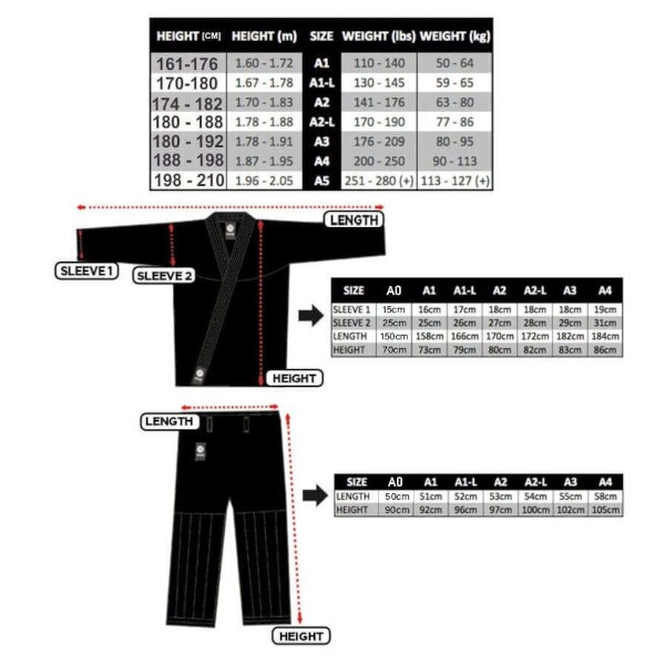 Kimono pro trénink Jiu-jitsu DBX BUSHIDO Elite A3, velikost A1L