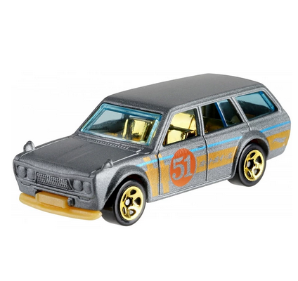 Hot Wheels Satin nad Chrome '71 DATSUN 510 WAGON 1:64