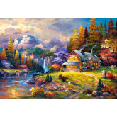 Castorland puzzle 1500 dílků - Chaloupka v horách
