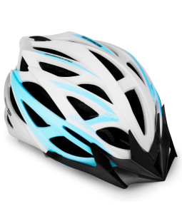 Spokey FEMME cyklistická přilba IN-MOLD, 55-58 cm, bílo-modrá