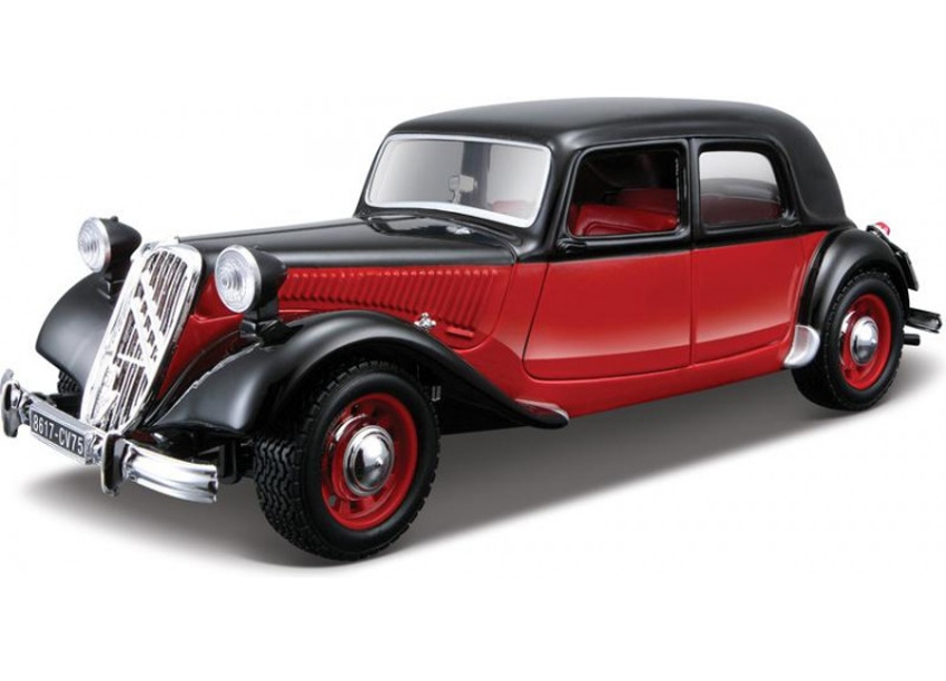 Bburago Citroën 15 CV TA (1938) Černo-červený 1:24