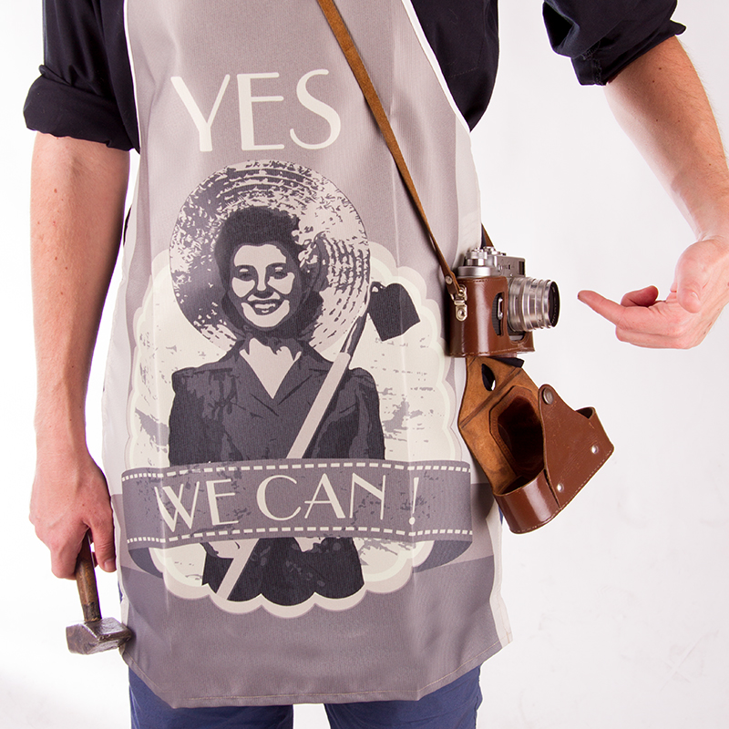 Retro kuchyňská zástěra - Yes We Can