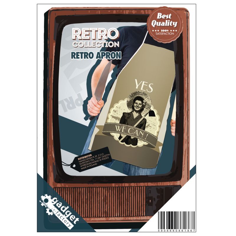 Retro kuchyňská zástěra - Yes We Can