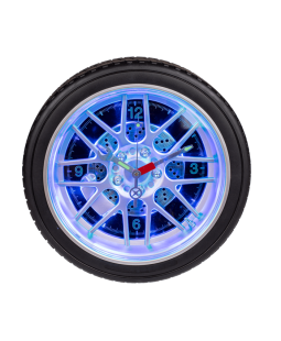 Nástěnné hodiny, pneumatika s 16 LED, průměr 35 cm