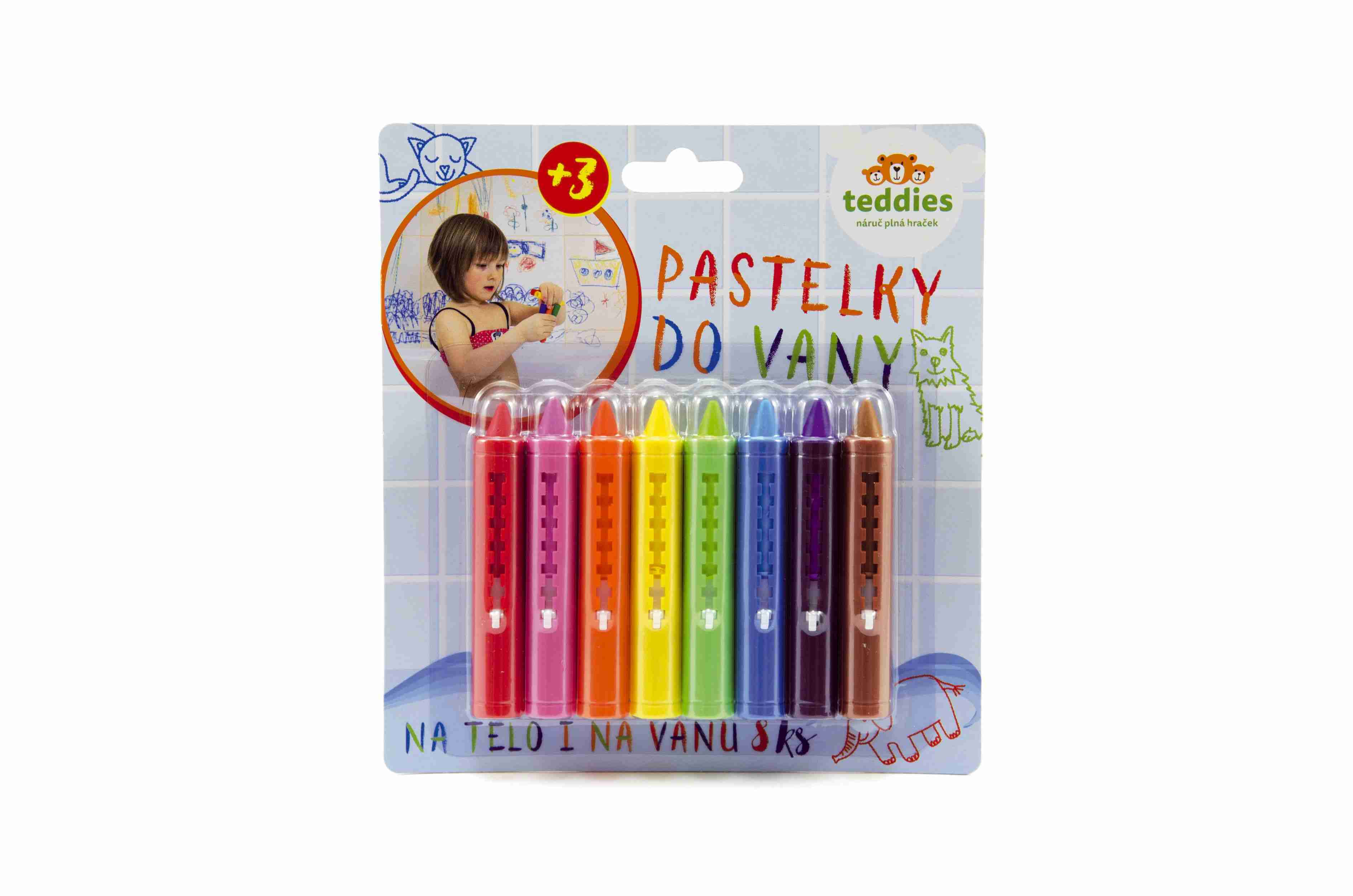 Teddies Pastelky do vany 8 ks