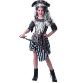 Dětský kostým na karneval Zombie Pirátka, 110-120 cm