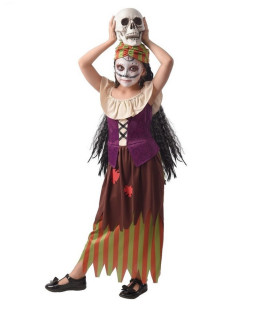 Dětský kostým na karneval Zombie čarodějnice, 110-120 cm