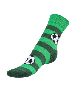 Bellatex Ponožky dětské Fotbal - zelená - 25-29