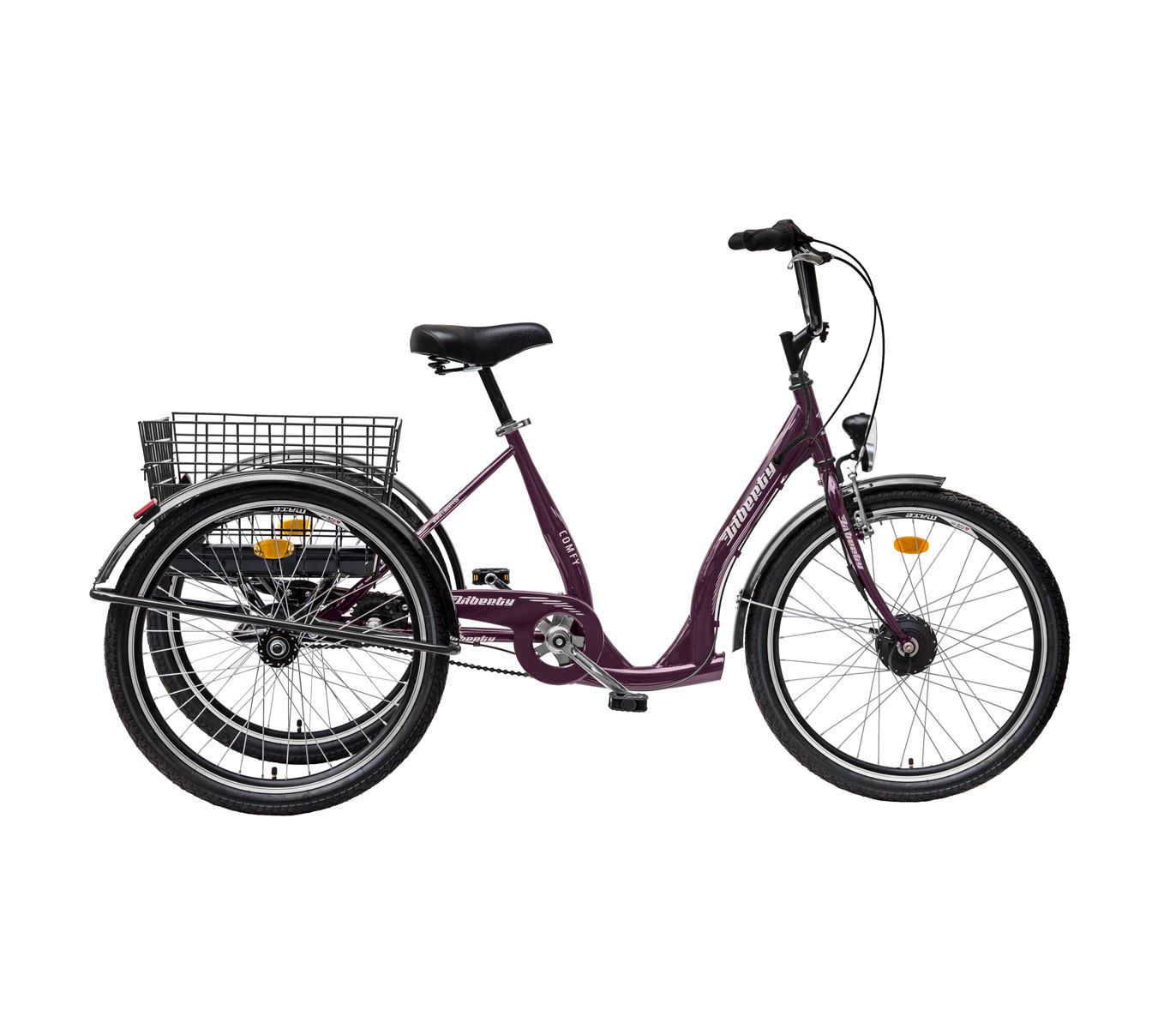 Elektrická trojkolka Liberty e-COMFY 24" 3spd. 2026 fialová 36V 10,4Ah