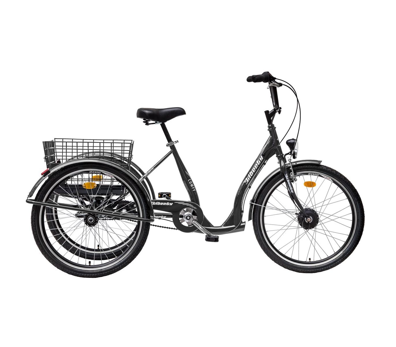 Elektro Trojkolka pro seniory Liberty e-COMFY 24" 3spd. 2026 antracitová 36V 10,4Ah