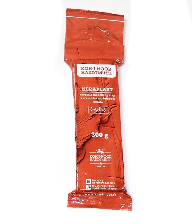 Hmota modelovací Keraplast hnědý 300g