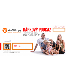 Dárkový poukaz VašeNákupy v hodnotě 500,- Kč